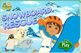 Dora snowboarding
