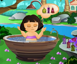 Cute Dora Bathing Game