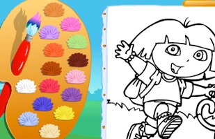 Dora coloring game
